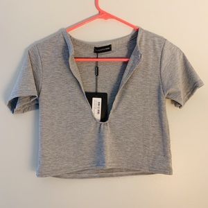 PLT v neck crop